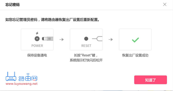 路由器忘记密码了怎么办?